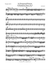 A Chequered Version of Hungarian Dance No.5, for ten-piece brass ensemble and snare drum - Parts