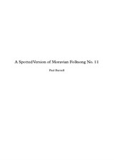 A Spotted Version of Moravian Folksong No.11, for recorder quartet S, A, T, B - score