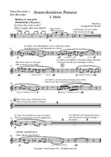 Avant-dernières Pensées, arranged for recorder ensemble T/A, B/T, B, Gb, Cb (opt SubCb) - Parts