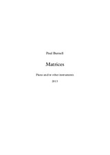 Matrices, for Piano and/or other instruments - Score