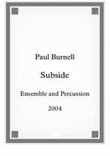 Subside, for ensemble and percussion - Score and Parts