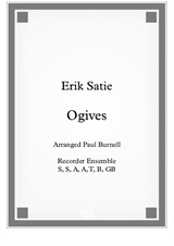 Ogives, arranged for recorder ensemble SSAATBGB and TTBBGbCbScb - Score and Parts