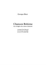Chanson Bohème, arranged for recorder ensemble Si,S,A,T,T,B,B,Gb - Score