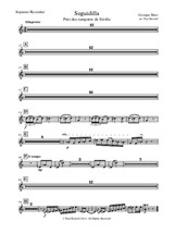 Seguidilla, arranged for recorder ensemble S,A,A,T,T,B,B,Gb - Parts