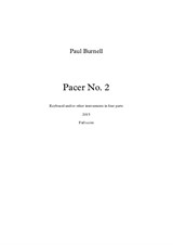 Pacer No.2, for keyboard and/or other instruments in four parts - Score