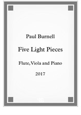 Five Light Pieces, for flute, viola and piano - Score and Parts