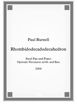 Rhombidodecadodecahedron, for Steel Pan and Piano, opt. Perc. & Bass - Score and Parts