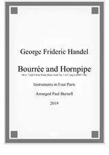 Bourrée and Hornpipe, for instruments in four parts - Score and Parts