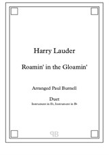 Roamin' in the Gloamin', arranged for duet: instruments in Eb and Bb – Score and Parts