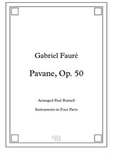 Pavane, arranged for instruments in four parts – Score and Parts