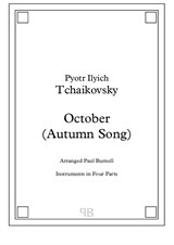 October (Autumn Song), arranged for instruments in four parts – Score and Parts