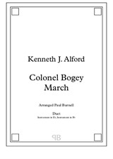 Colonel Bogey March, arranged for duet: instruments in Eb and Bb - Score and Parts