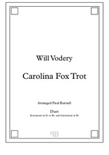 Carolina Fox Trot, arranged for duet: instrument in Eb (or Bb) and instrument in Bb - Score and Parts