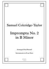 Impromptu No.2 in B Minor, arranged for instruments in four parts - Score and Parts