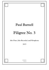 Filigree No.3, for Alto Flute (Alto Recorder) and Vibraphone – Score and Parts